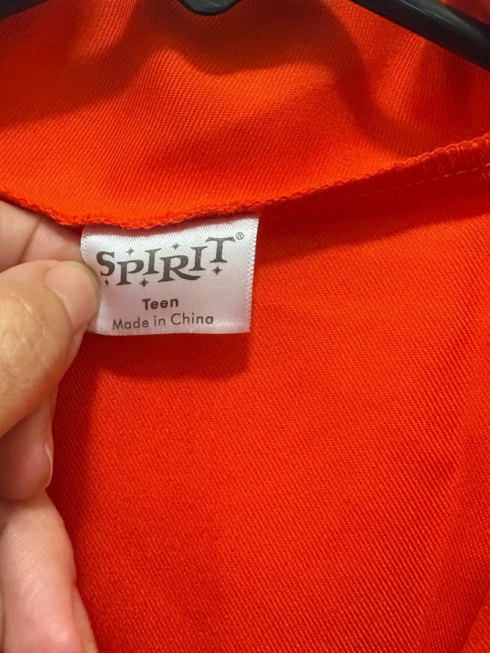 Spirit Halloween Escaped Convict Costume Orange Prisoner Jumpsuit Size Teen